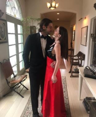 Stella Banderas with her boyfriend Eli Meyer.